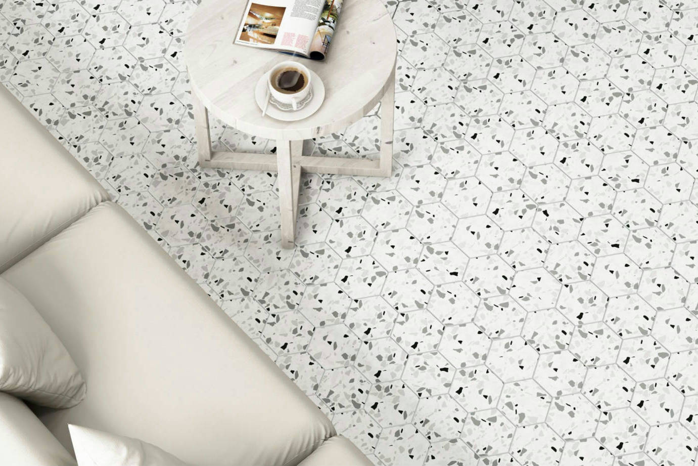 Altea 5.5X6.3” White Hexagon | Roma Tile NY