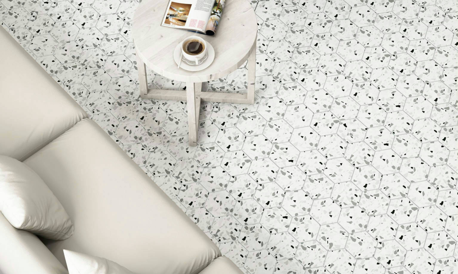 Altea 5.5X6.3” White Hexagon | Roma Tile NY