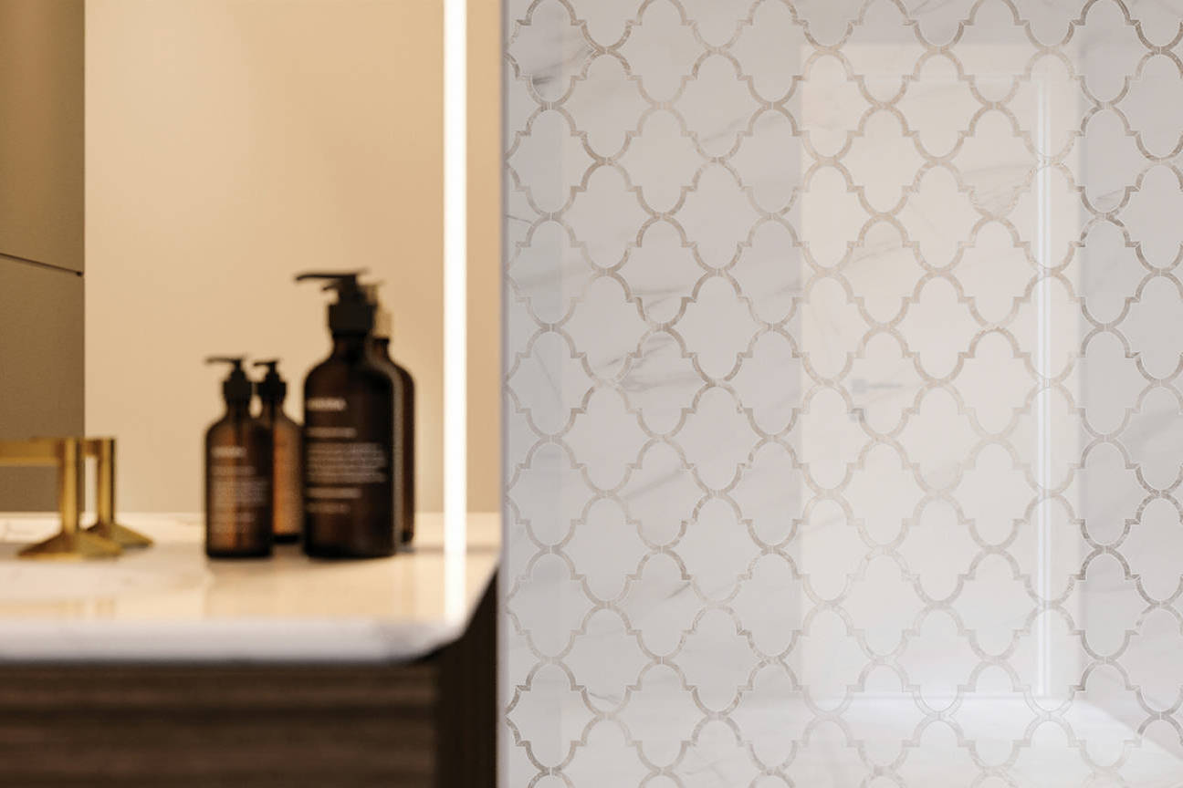 Ardor Infatuation Arabesque Polished Mosaic 3 | Roma Tile NY