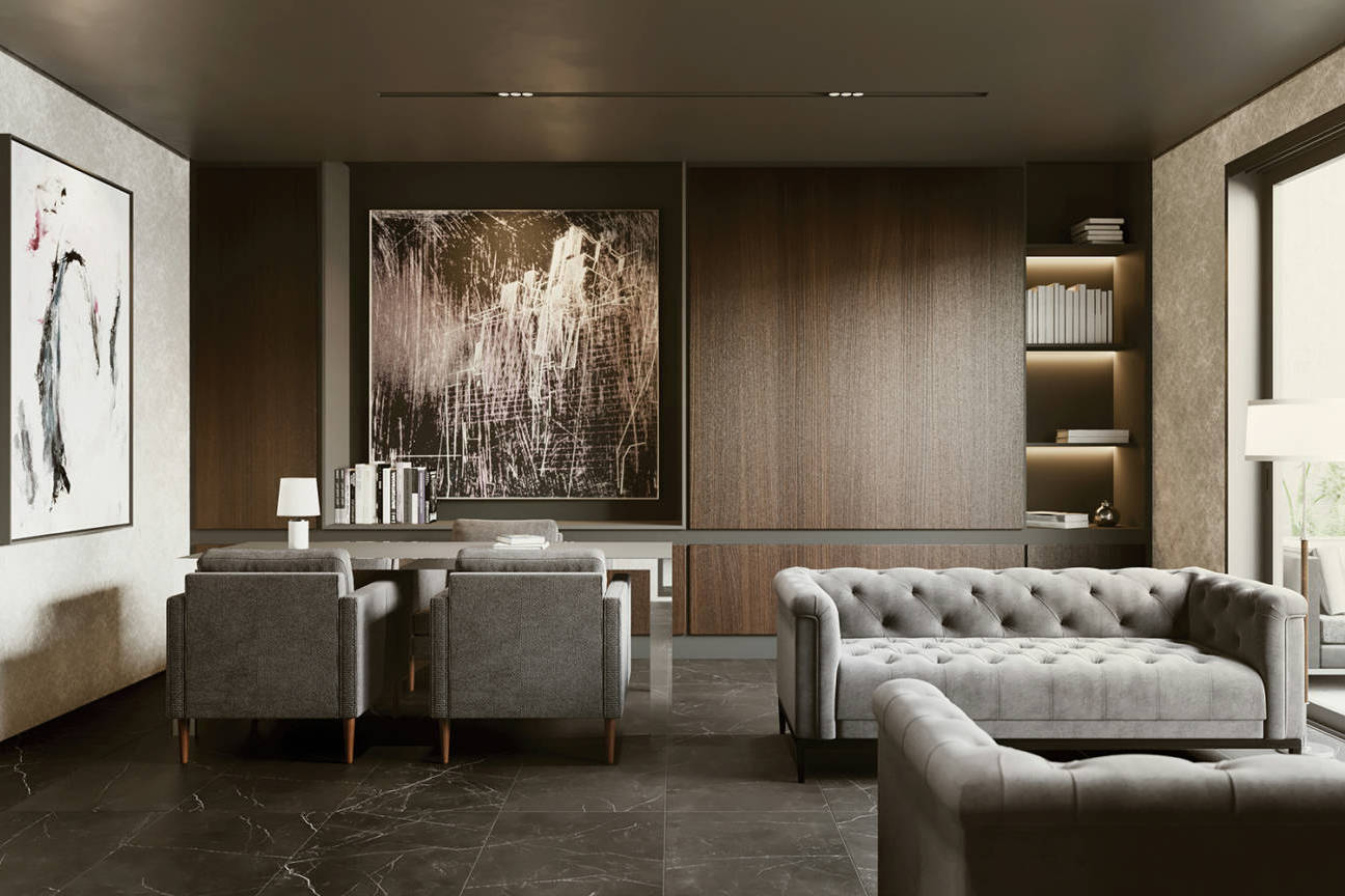 Luxury Tivoli Nero 24x48 | Roma Tile NY