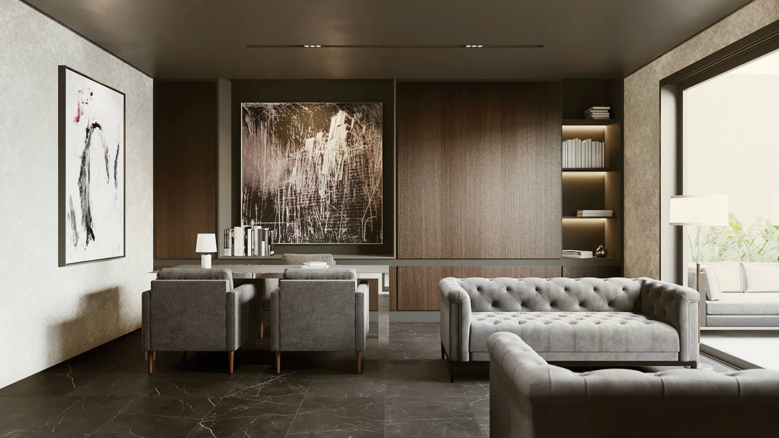 Luxury Tivoli Nero 24x48 | Roma Tile NY