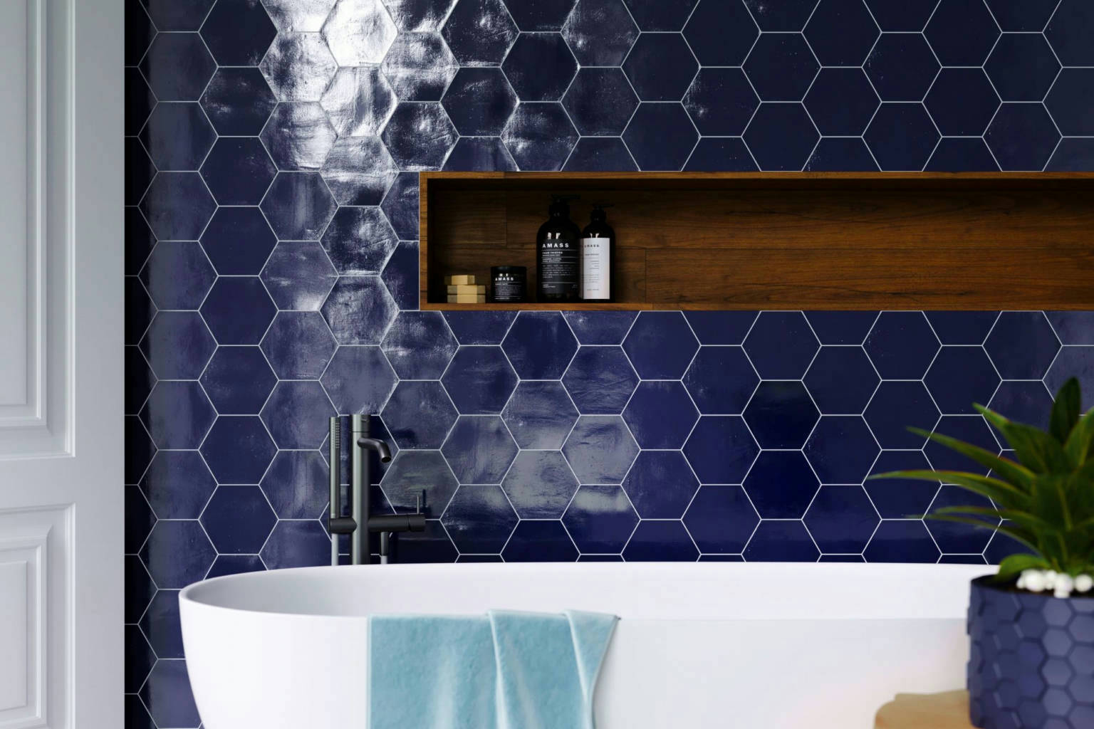 Ronda 5.5X6.3” Cobalt Hexagon | Roma Tile NY