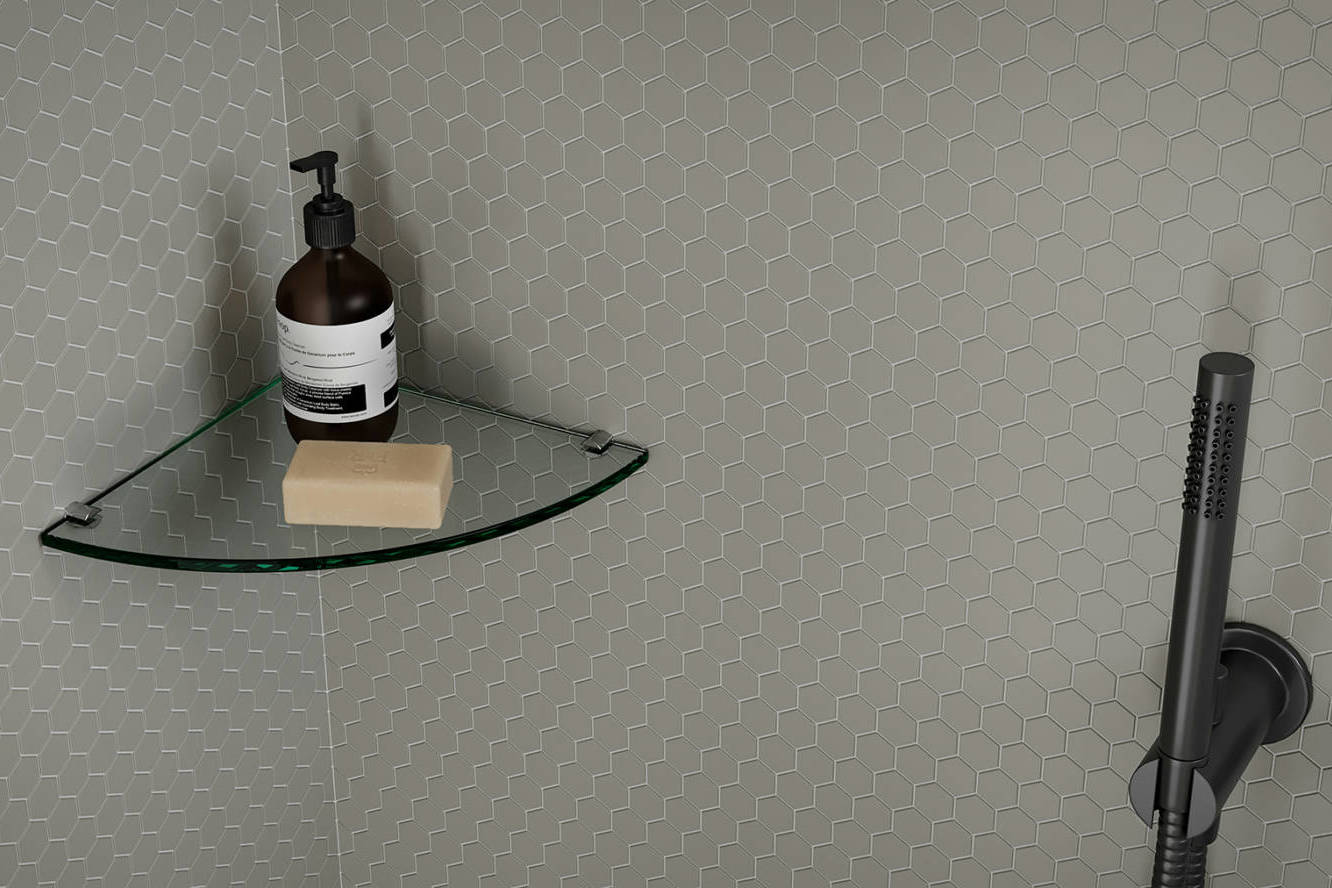 Traditions Taupe Matte 1in Hex Mosaic | Roma Tile NY