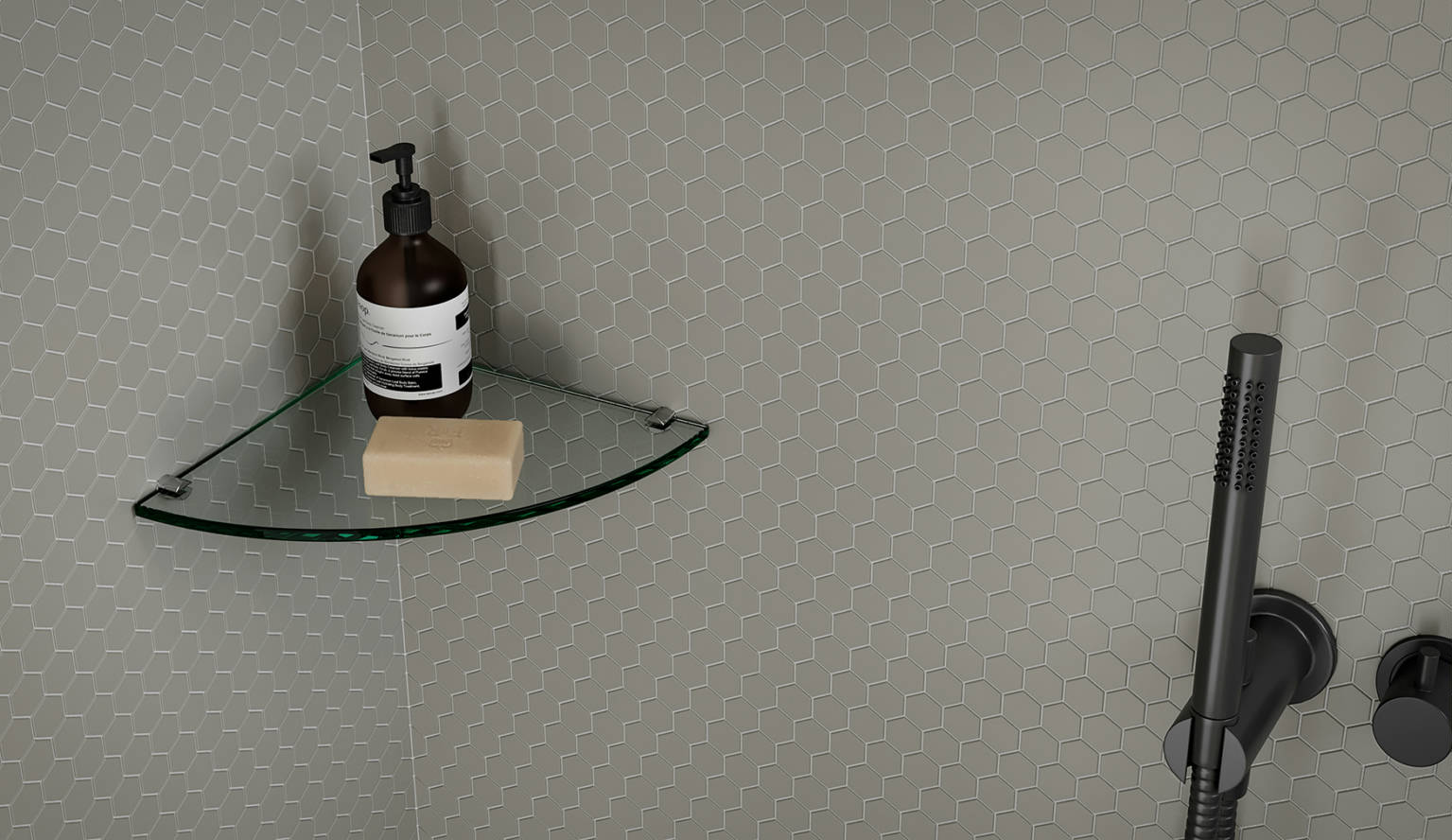 Traditions Taupe Matte 1in Hex Mosaic | Roma Tile NY
