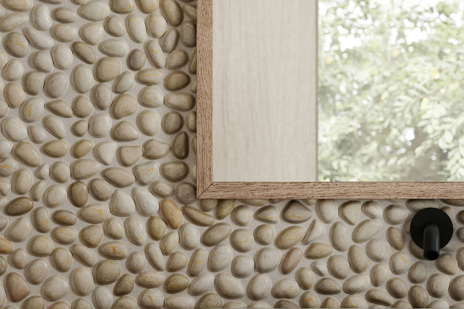 Zen Fiji Cream Natural Pebble Matte Mosaic 3 | Roma Tile NY