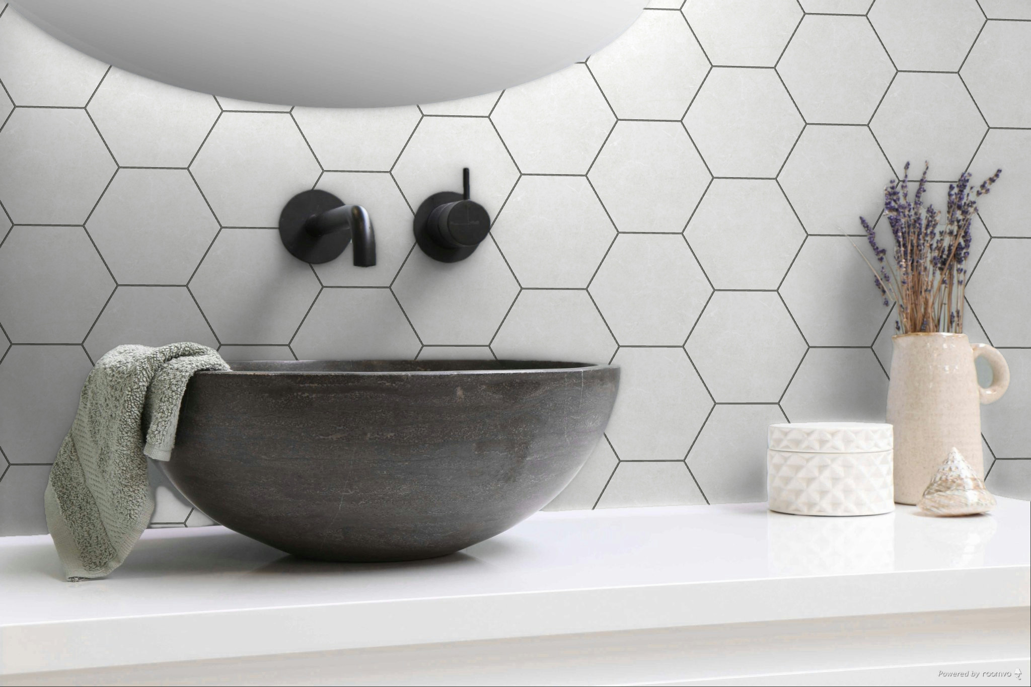 Form 5.5X6.3” White Hexagon | Roma Tile NY