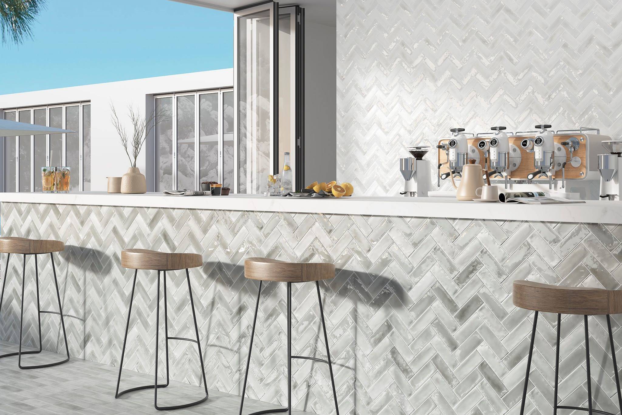 Aruba Silver and White - Matt & Gloss 2x6 | Roma Tile NY