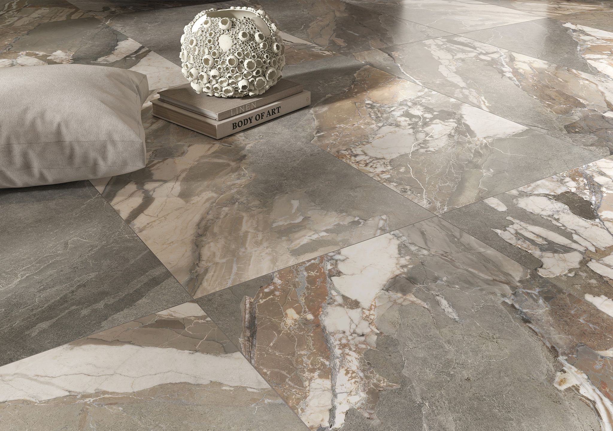 Dynasty Grey Polished/Matte 24x48 1 | Roma Tile NY