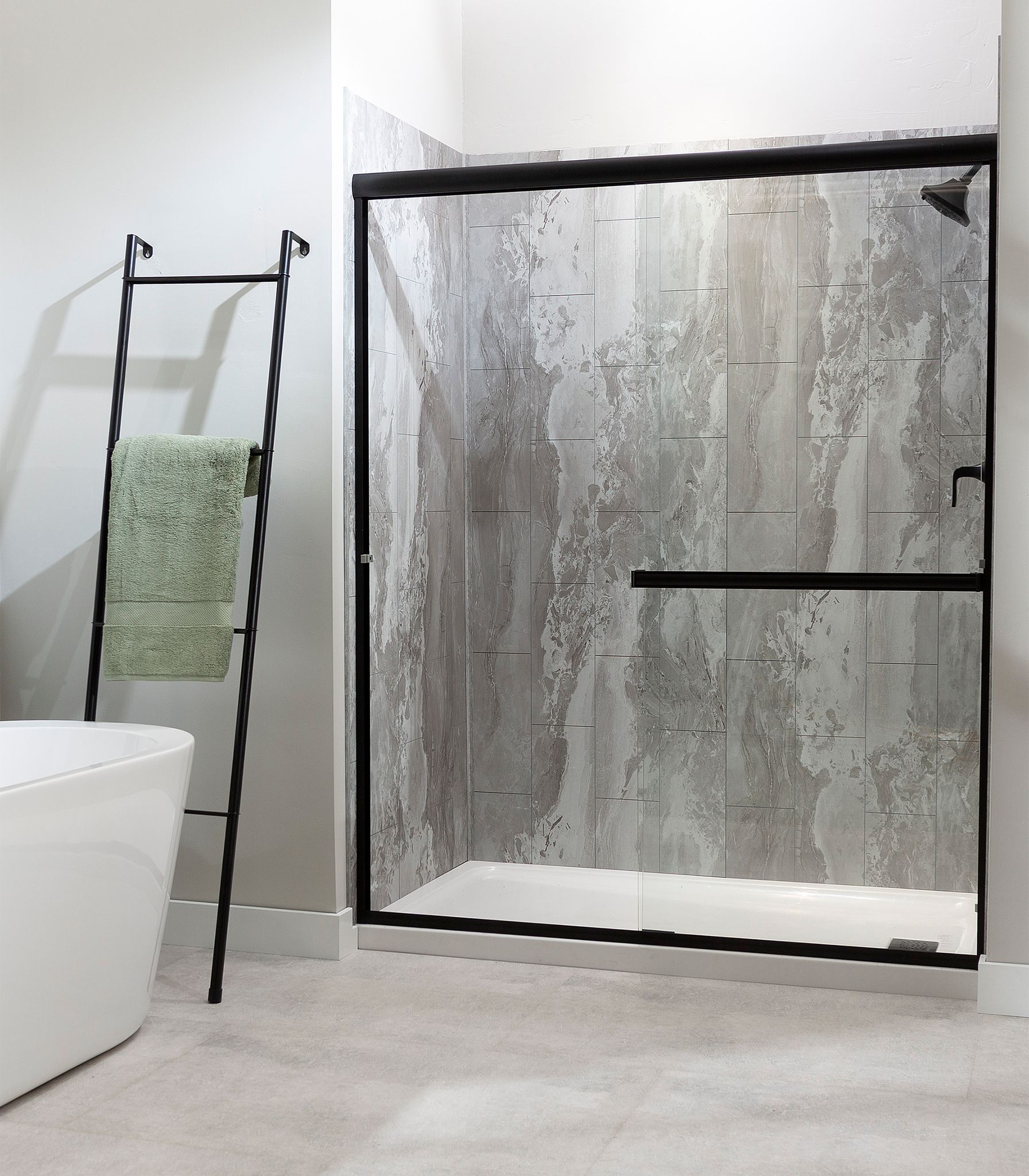 Smoky Sky Shower Wall Kit 36x36x78 | Roma Tile NY