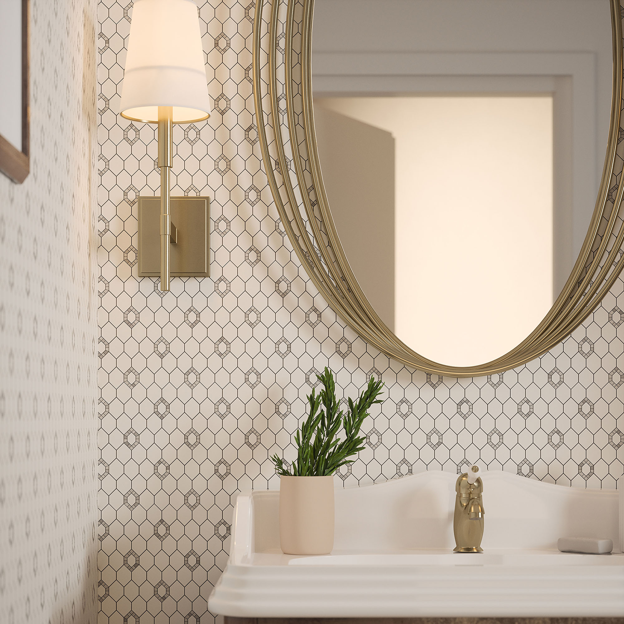 Daffodil Grey Mosaic | Roma Tile NY