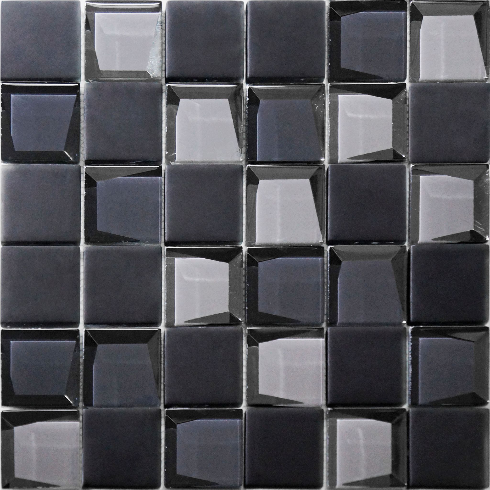 Glass 2"x2" Grey Mix Mosaic | Roma Tile NY