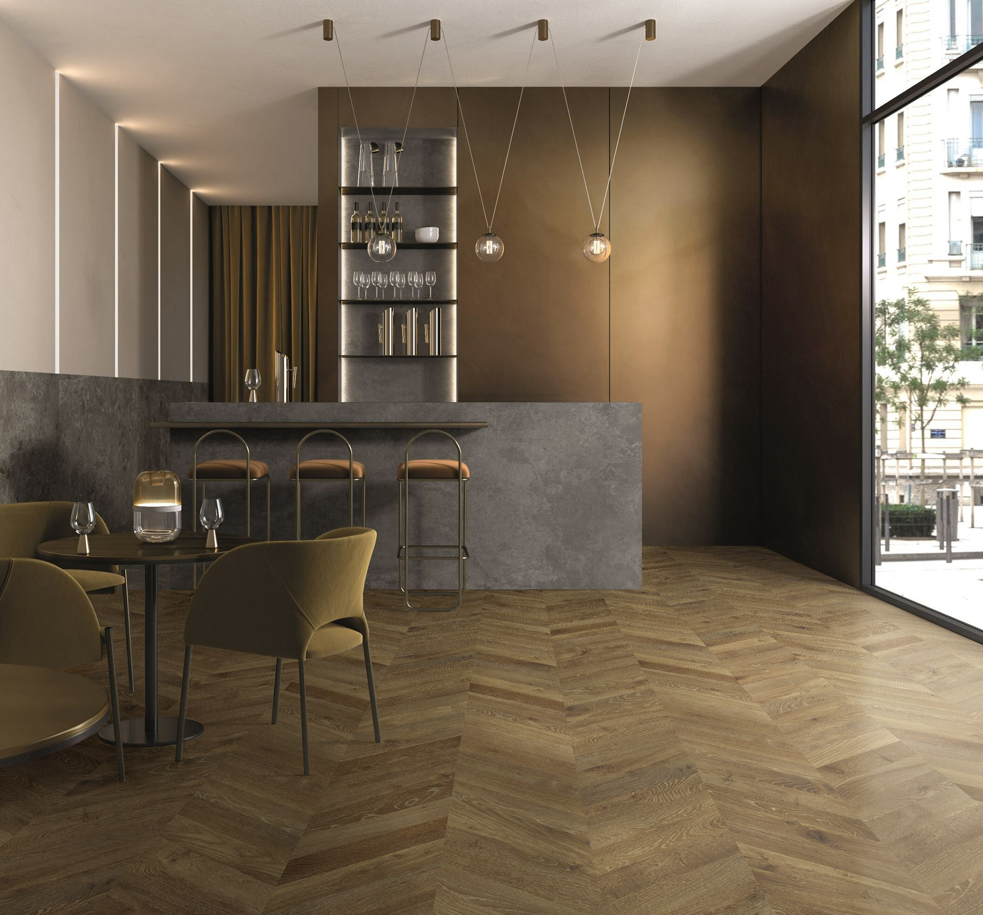 True Earth Chevron 3 | Roma Tile NY
