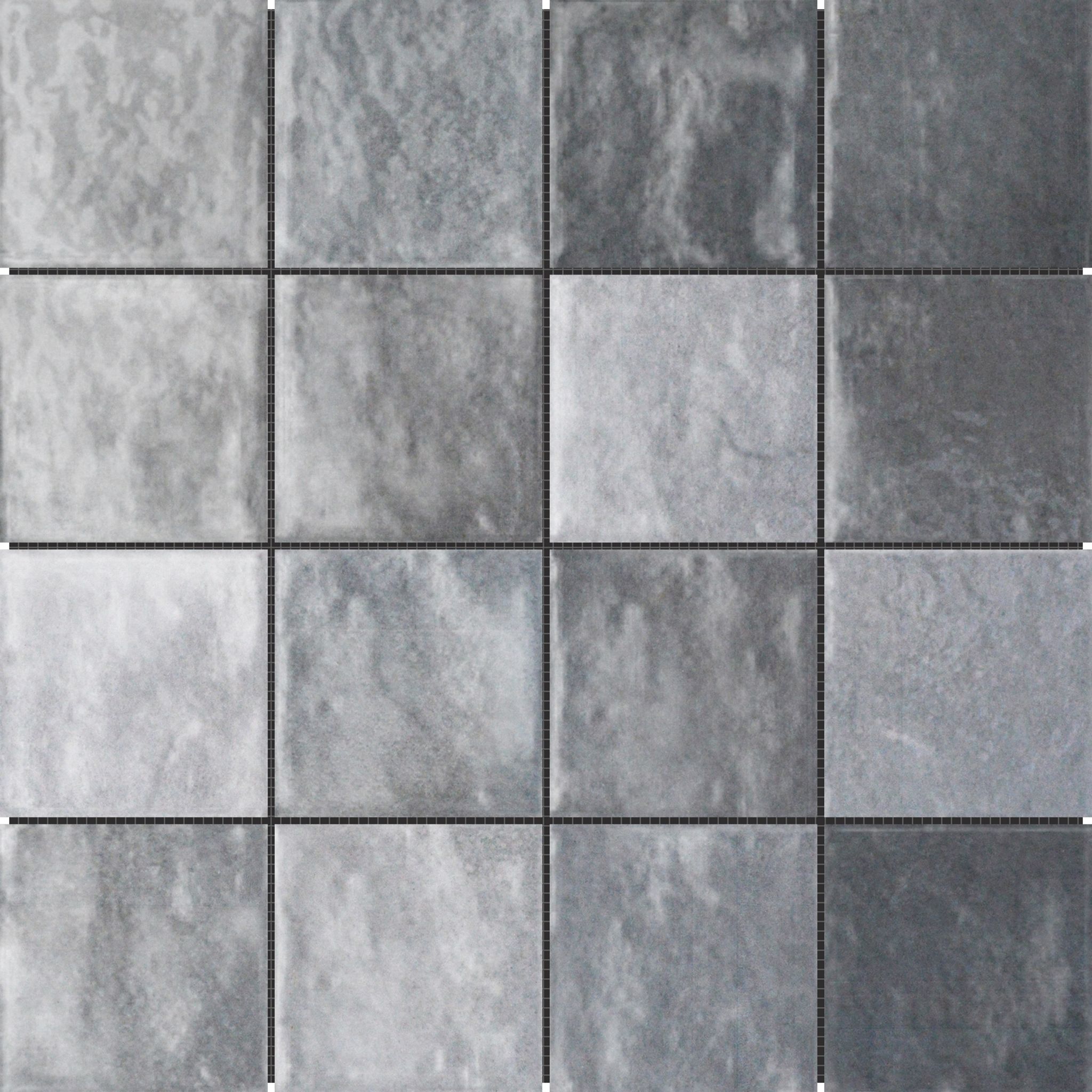 Zellige Glazed Ceramic Grey Mix 3"x3" | Roma Tile NY