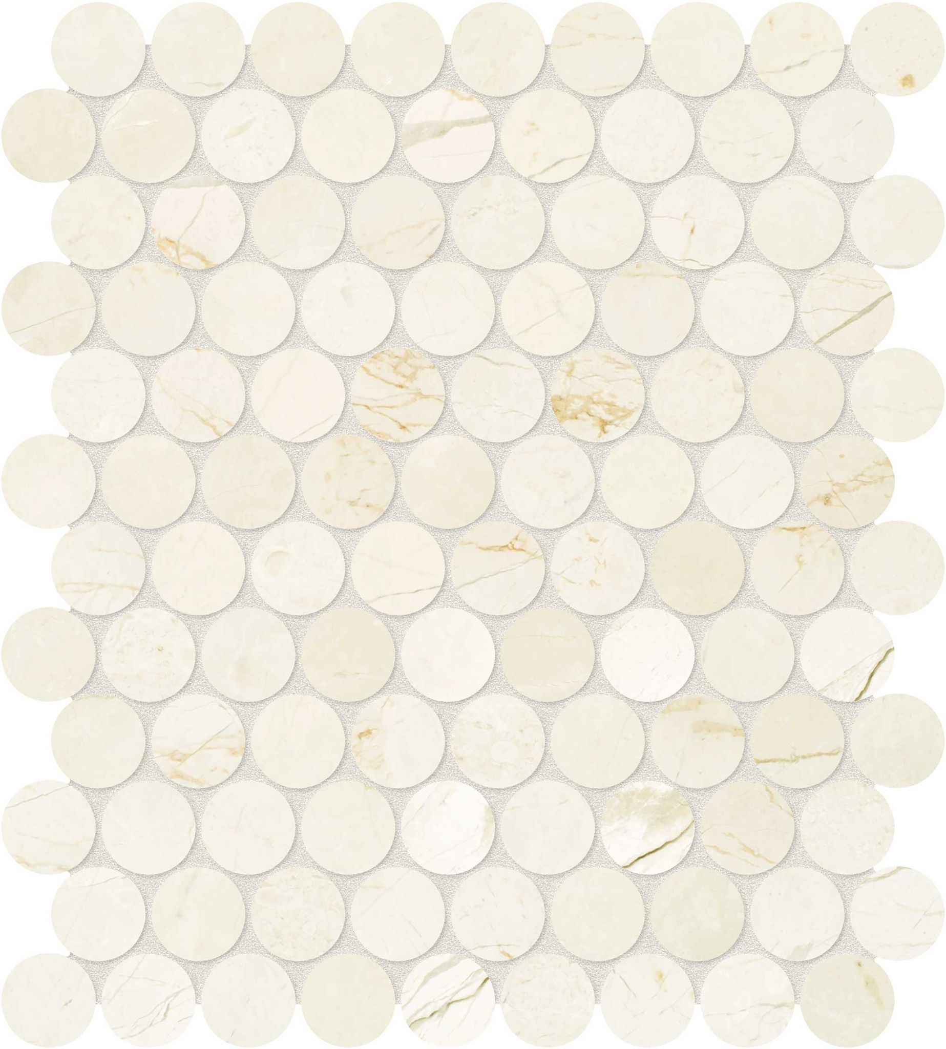 Avorio Crema 1.25 Penny Round Mosaic | Roma Tile NY