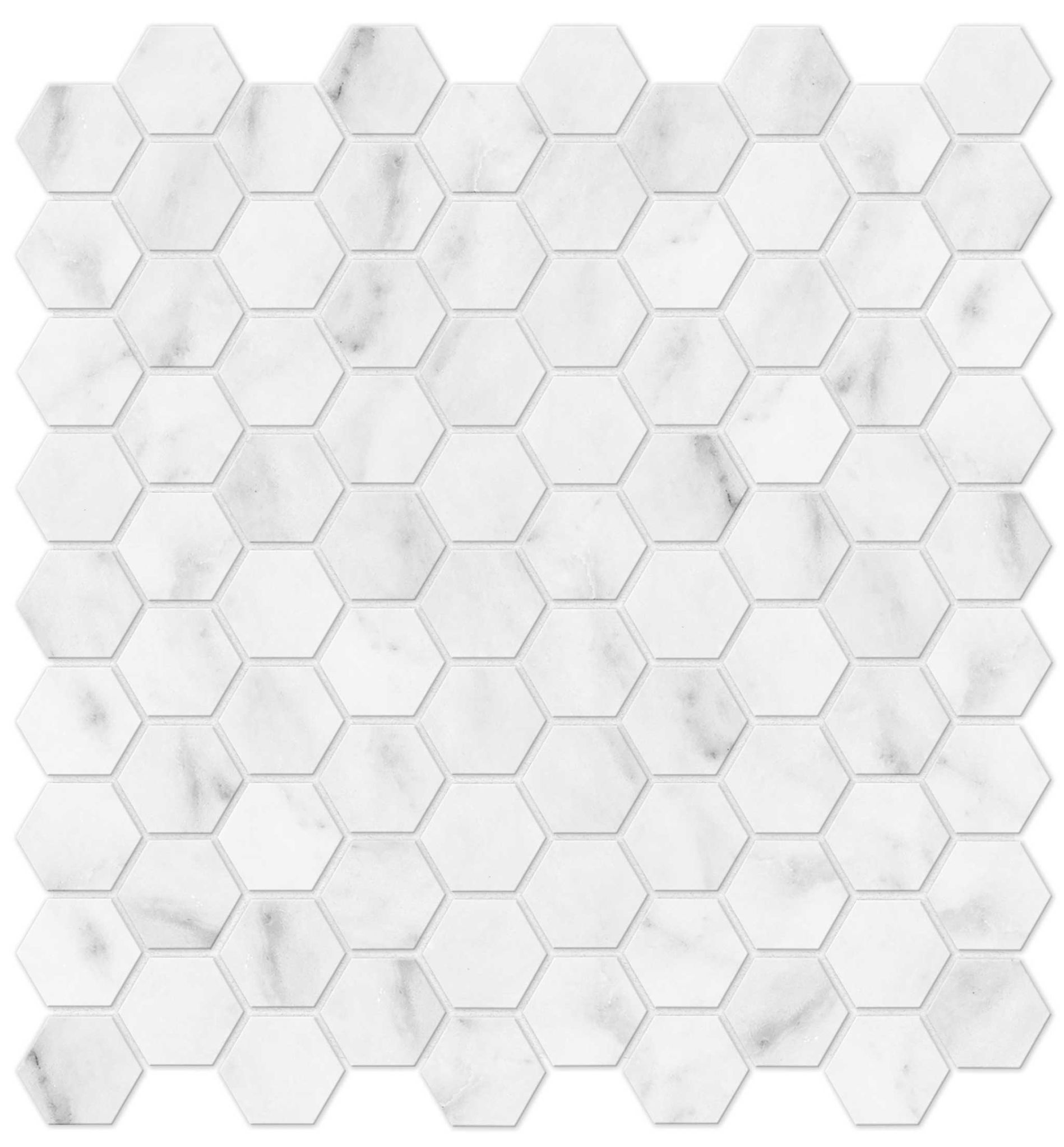 Bianco Venatino 1.25 Polished Hexagon Mosaic | Roma Tile NY