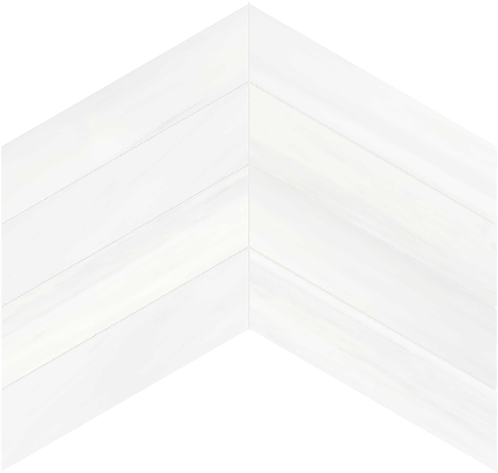 Cosmo Lumino 2x8.5 Chevron Mosaic | Roma Tile NY