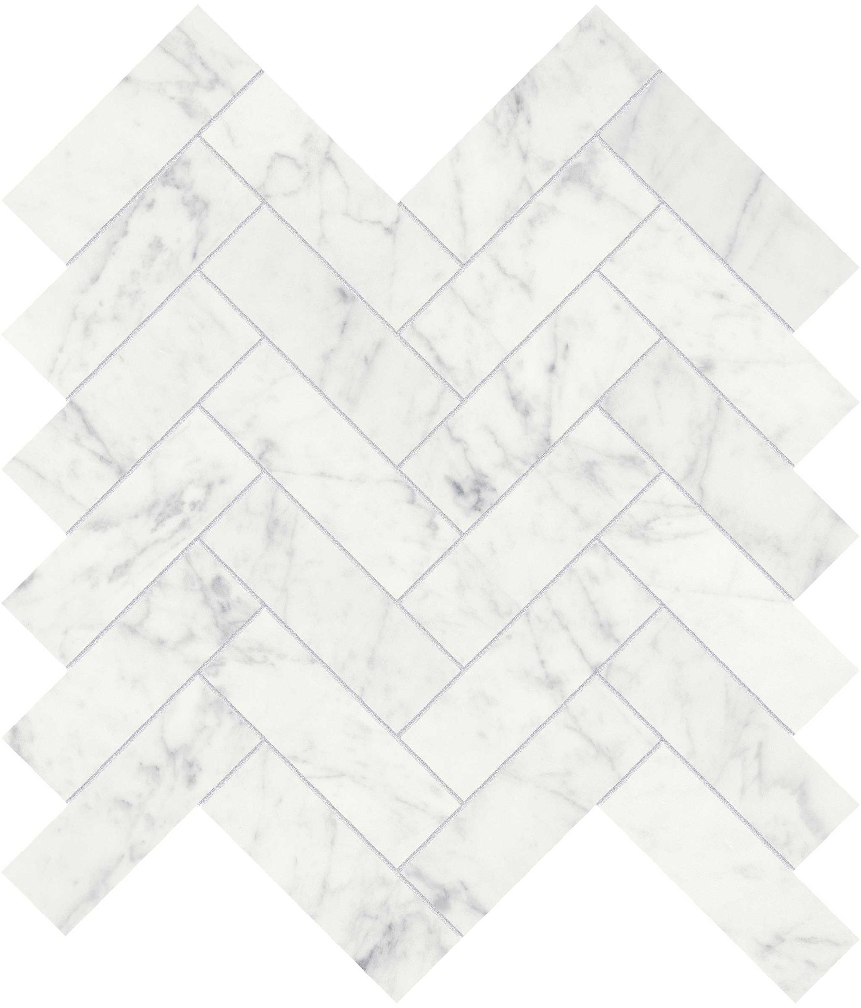 Eterna Bianco 1.25x4 Polished Herringbone Mosaic | Roma Tile NY