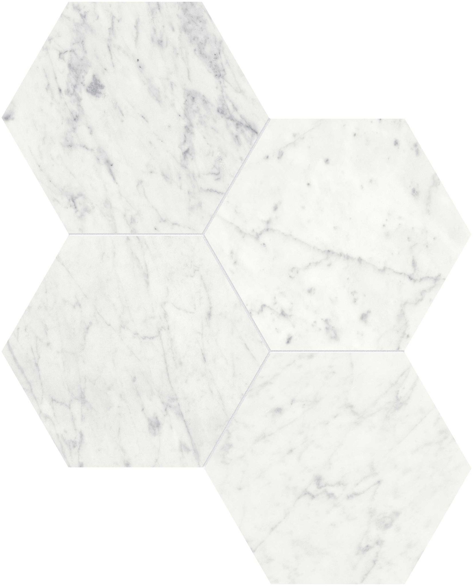 Eterna Bianco 6 Honed Hexagon Mosaic | Roma Tile NY