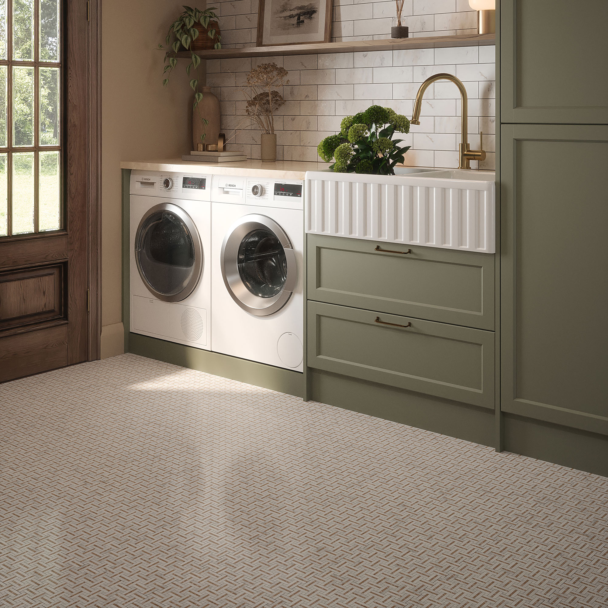 Gazebo Cream Mosaic | Roma Tile NY