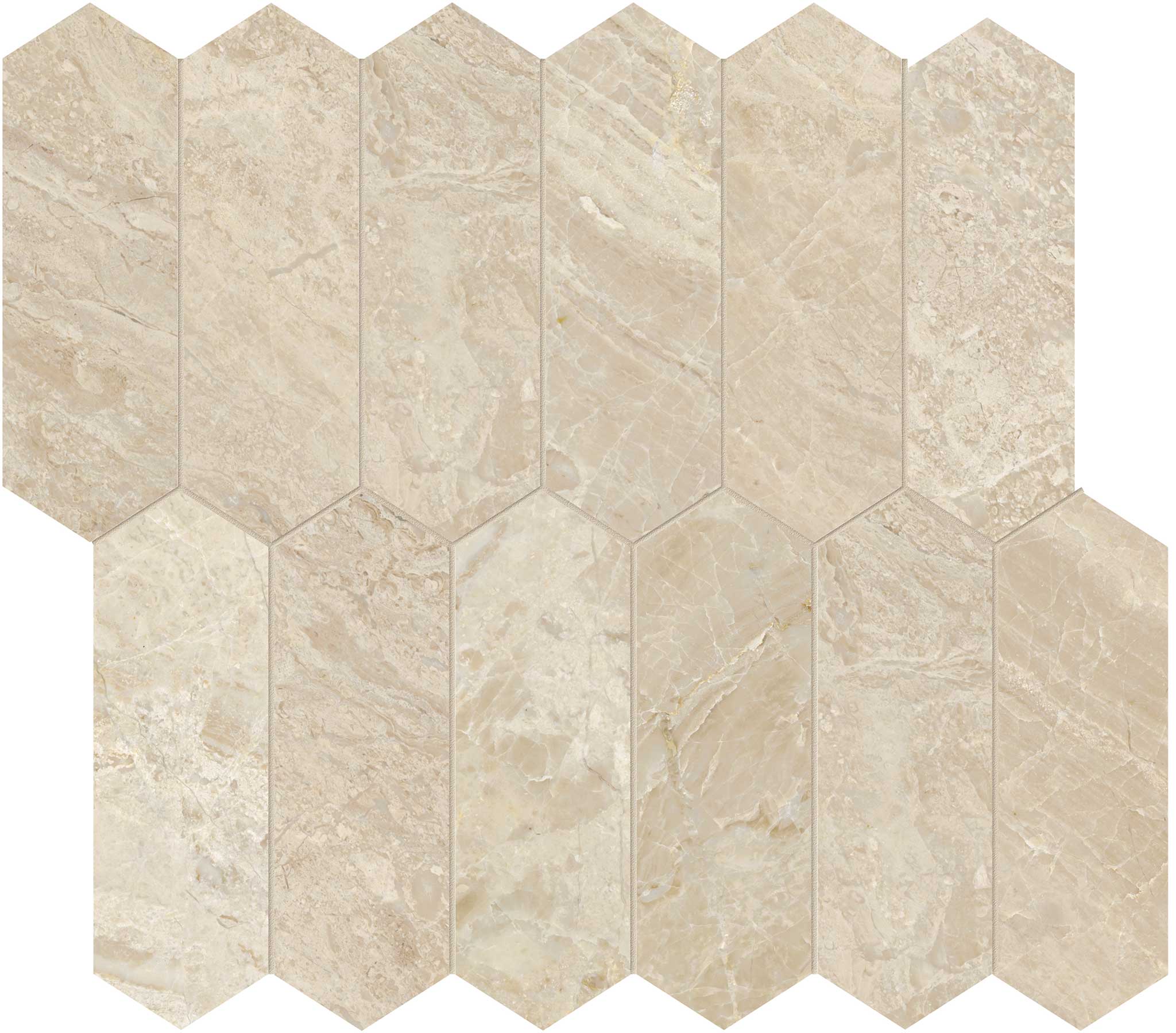 Impero Reale 2x6 Honed Picket Mosaic | Roma Tile NY