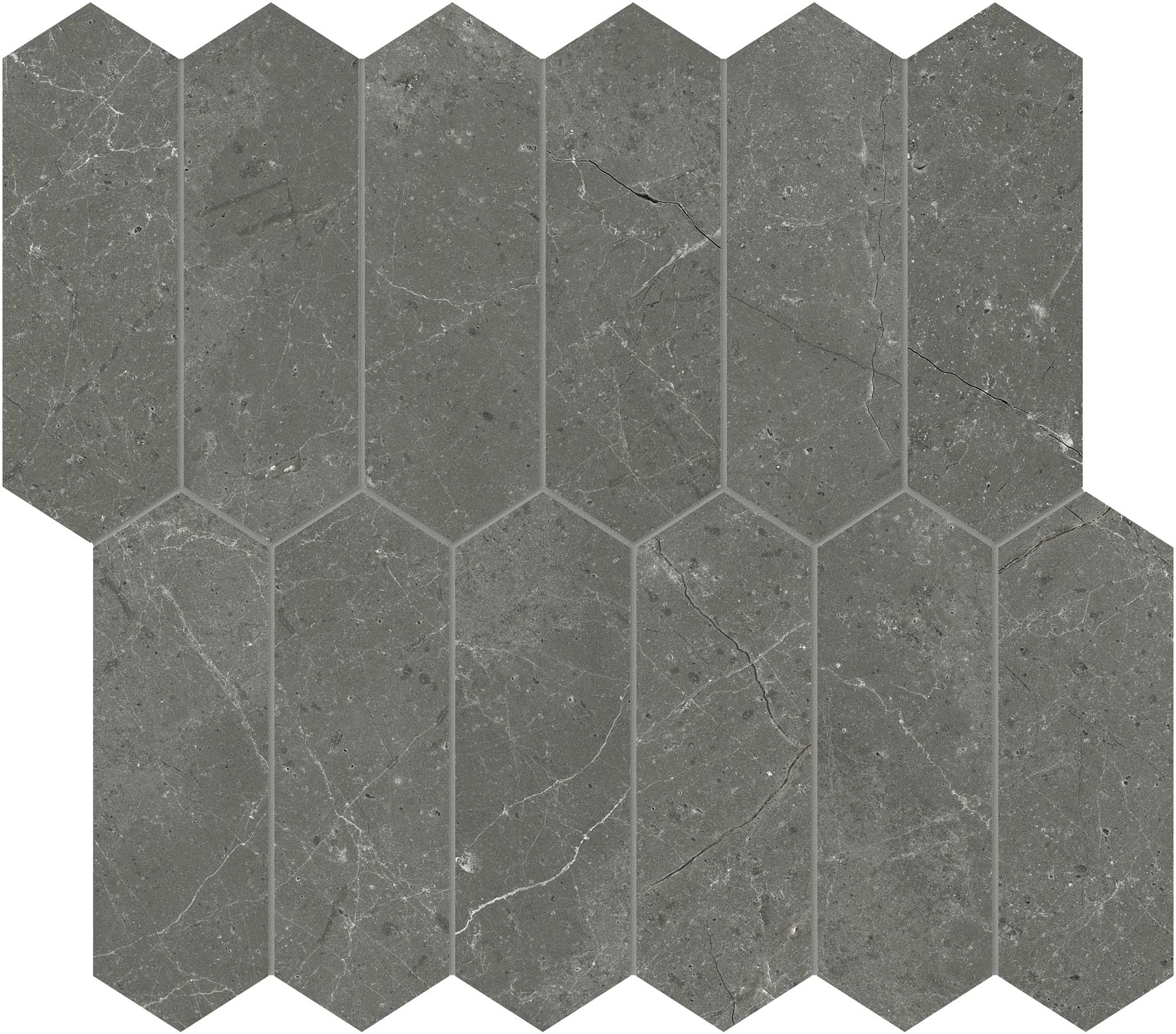 Stark Carbon 2x6 Picket Mosaic | Roma Tile NY