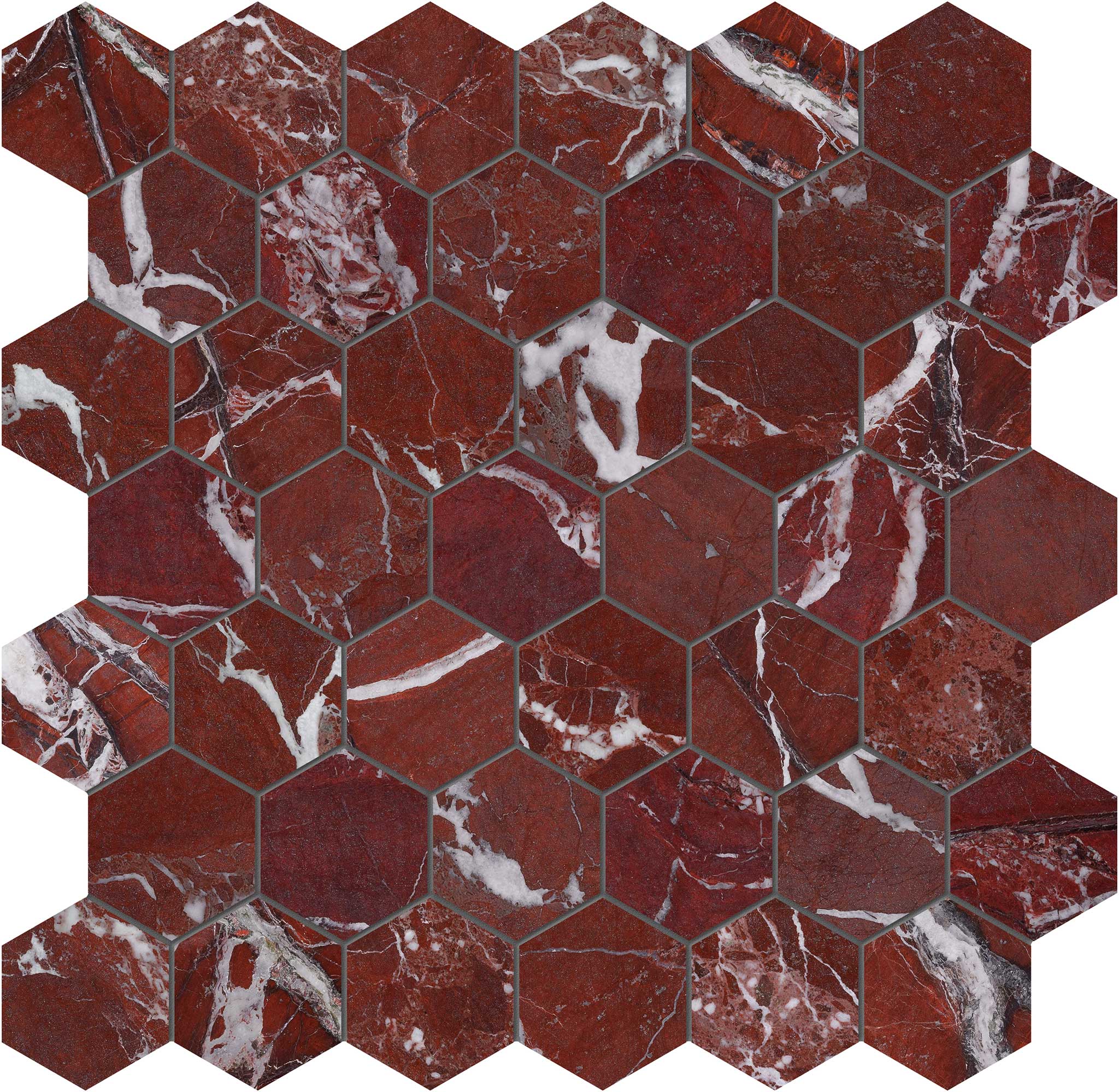 Tuscano Rosso 2 Hexagon Mosaic | Roma Tile NY