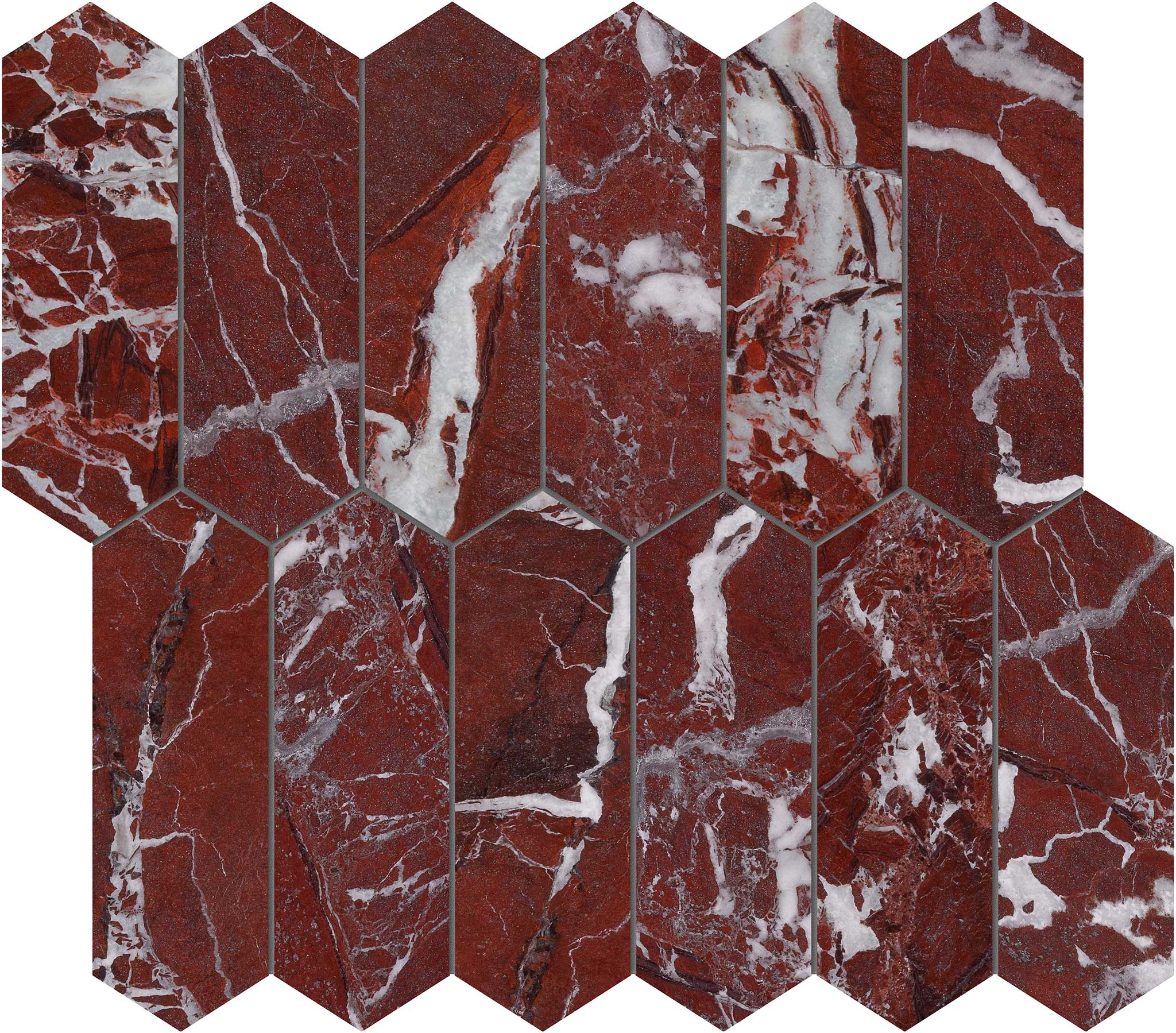 Tuscano Rosso 2x6 Picket Mosaic | Roma Tile NY