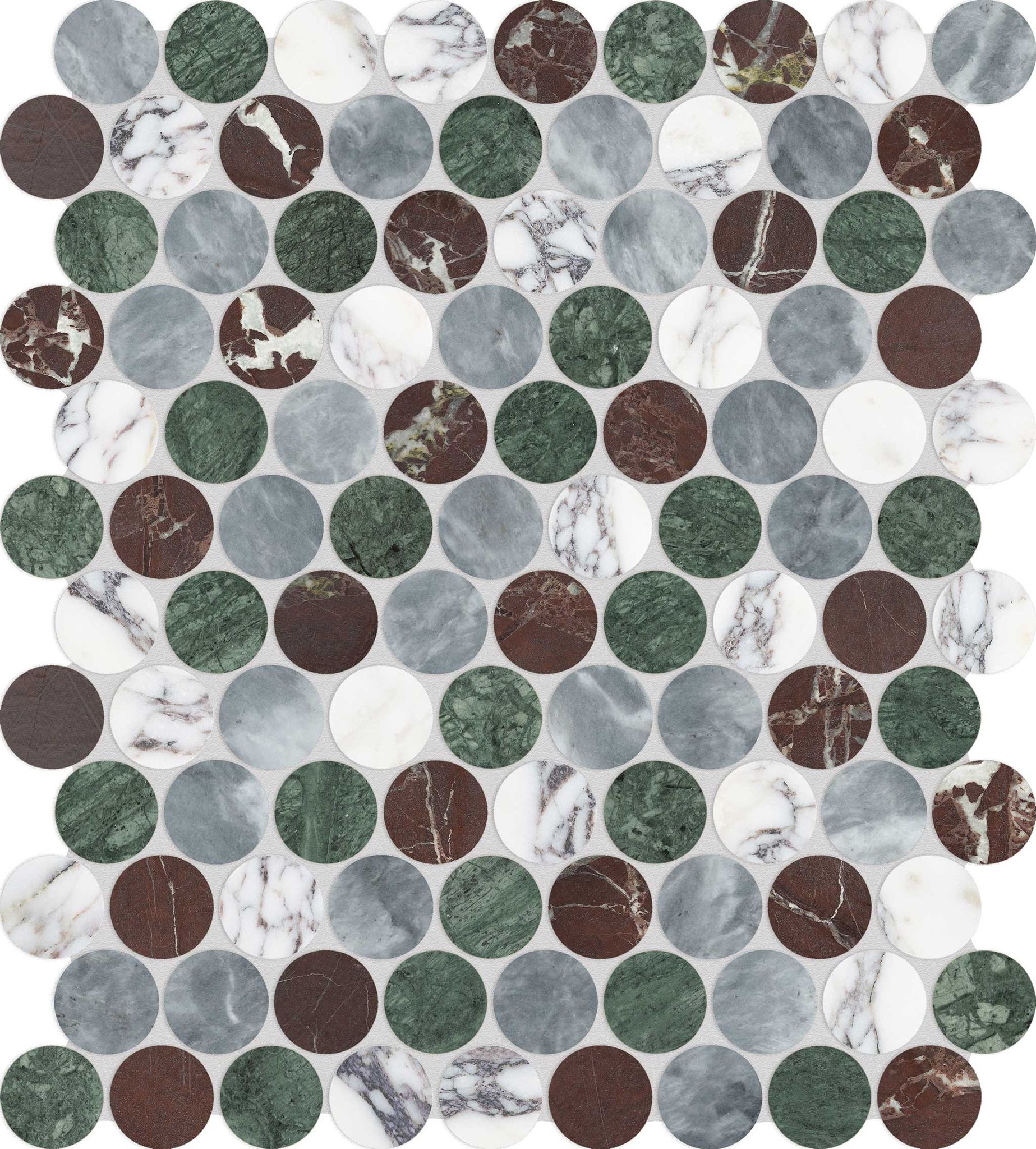 Utopio 1.25 Penny Round Tropic Mosaic | Roma Tile NY