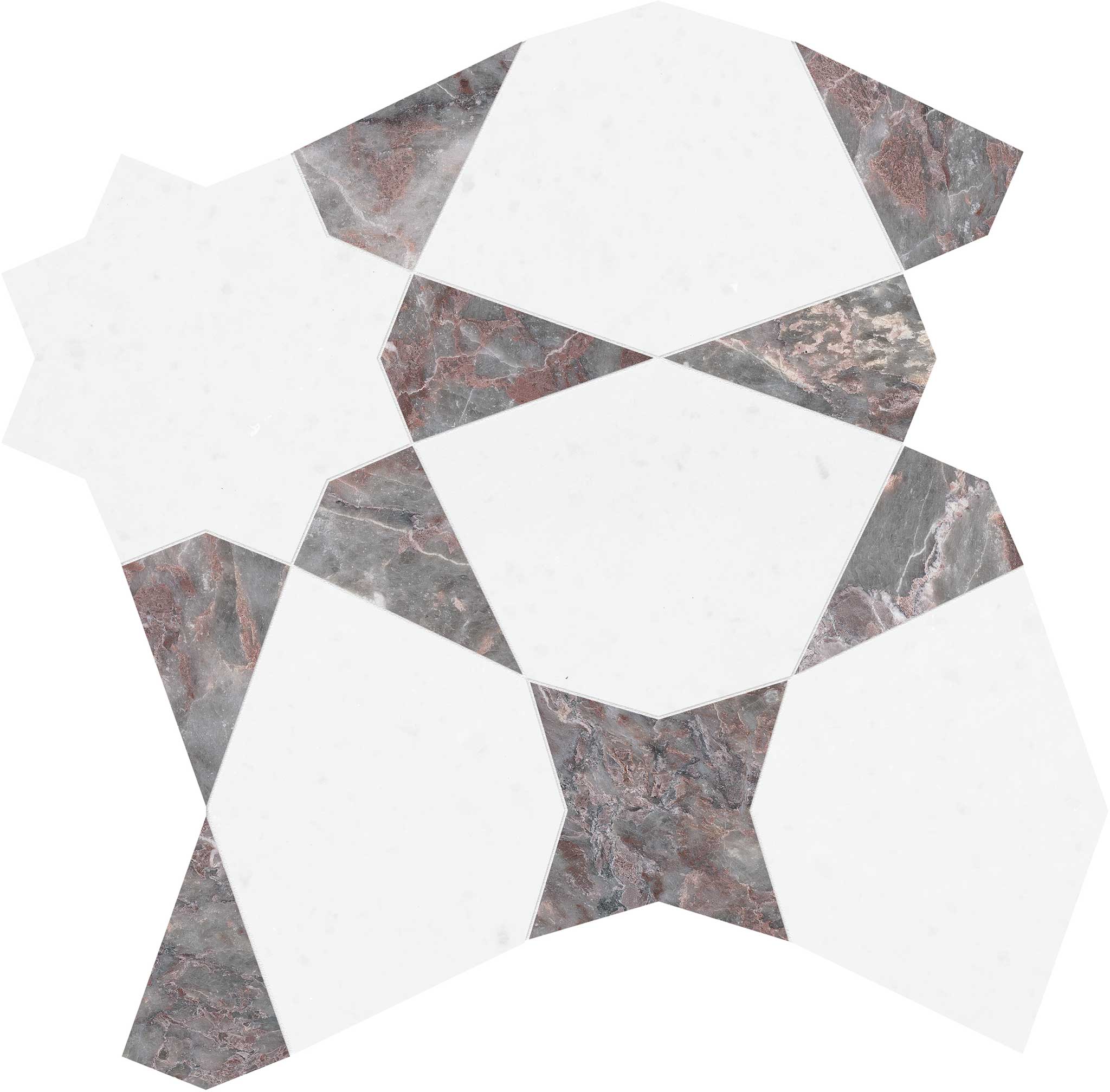 Utopio Stellar Burgundy Mosaic | Roma Tile NY