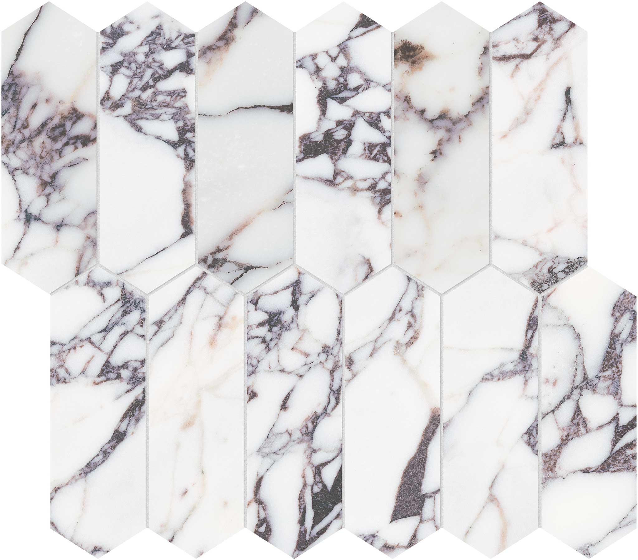 Viola Roccia 2x6 Picket Mosaic | Roma Tile NY