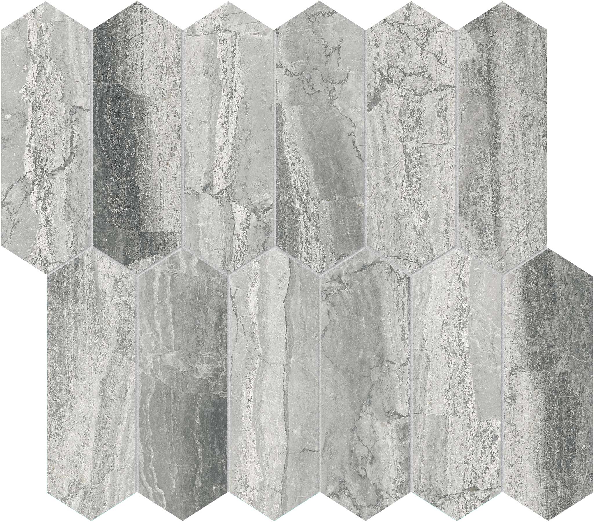 Volcana Notte 2x6 Picket Mosaic | Roma Tile NY
