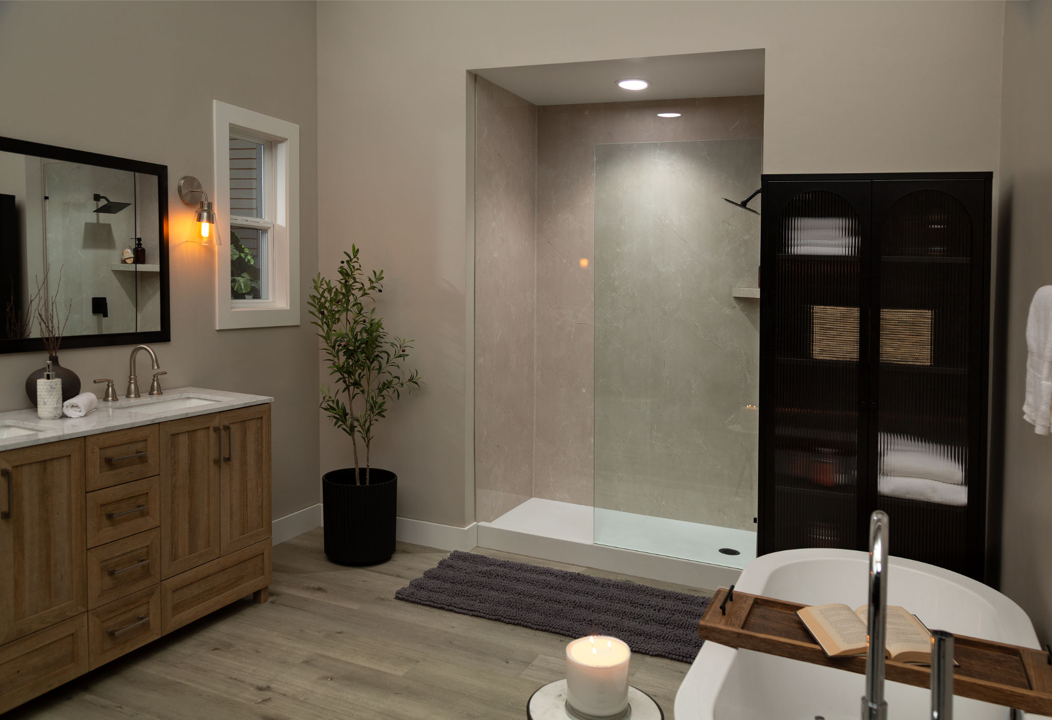 Drift Sand Gloss Shower Wall Kit 30x60x94 | Roma Tile NY