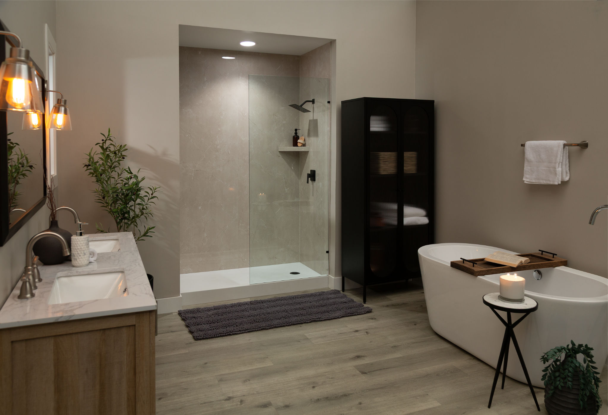 Drift Sand Gloss Shower Wall Kit 32x60x94 | Roma Tile NY