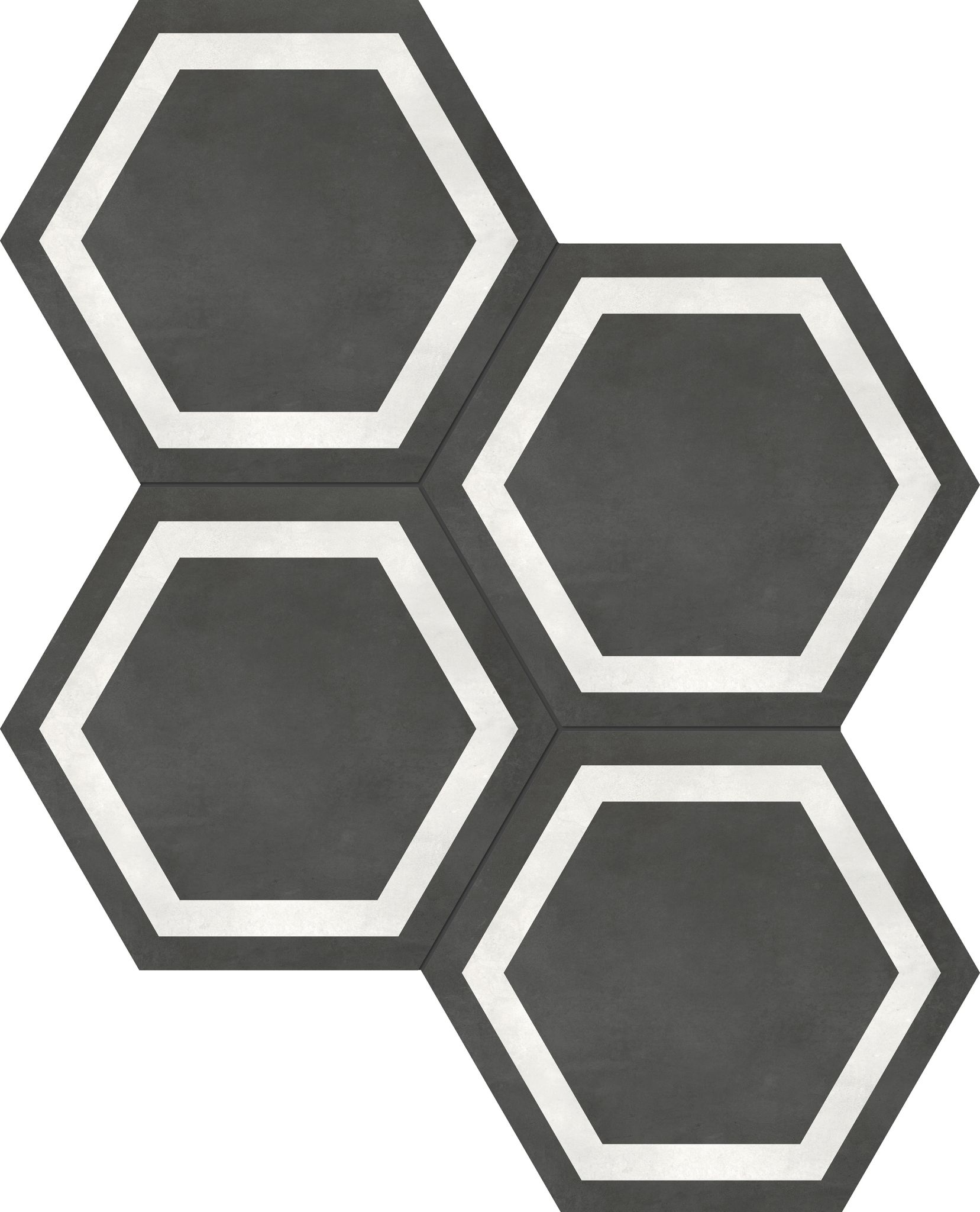 Form 7" Hexagon Frame Graphite | Roma Tile NY