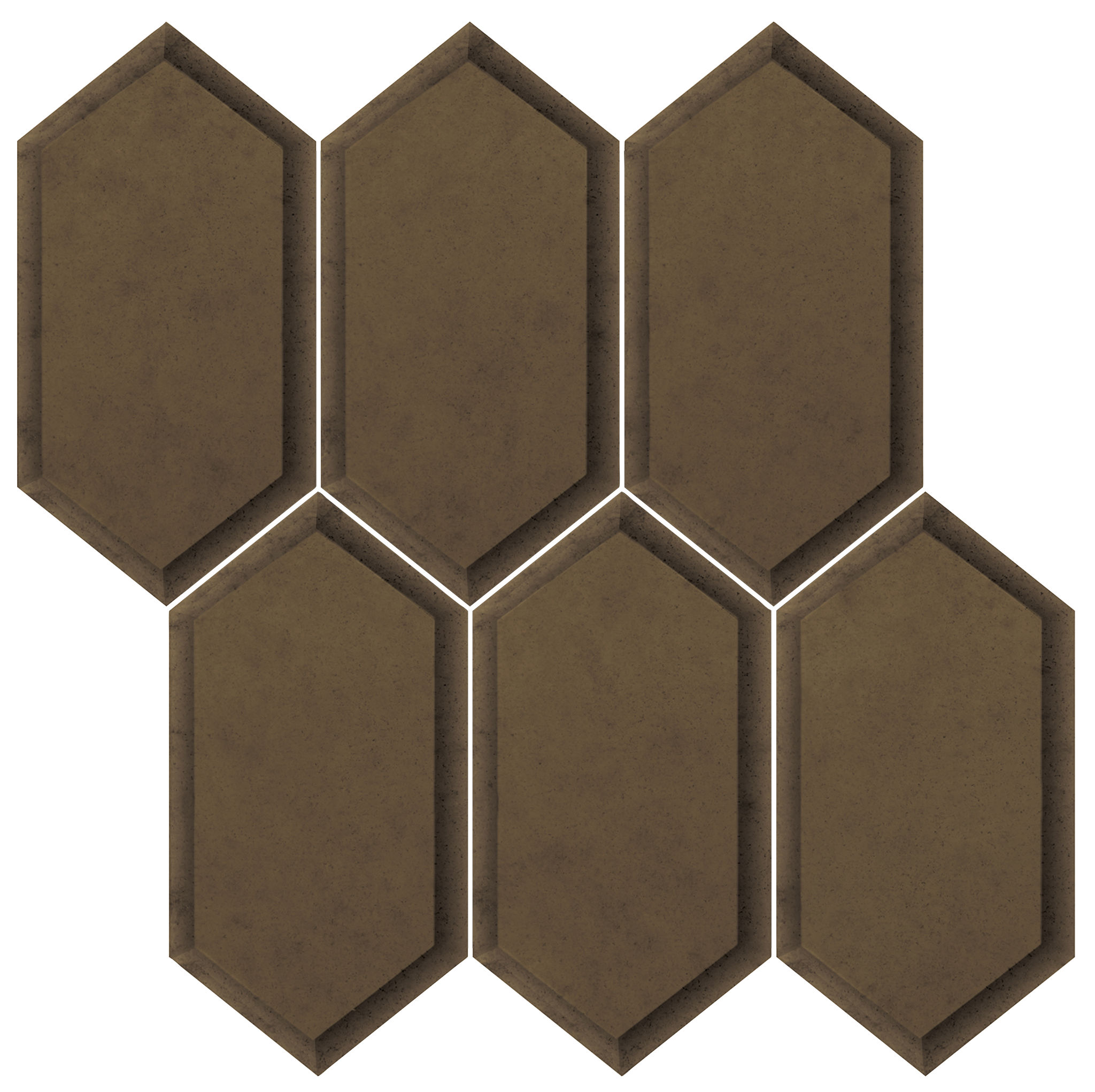 Obsidian Bronze Beveled Hexagon Mosaic | Roma Tile NY