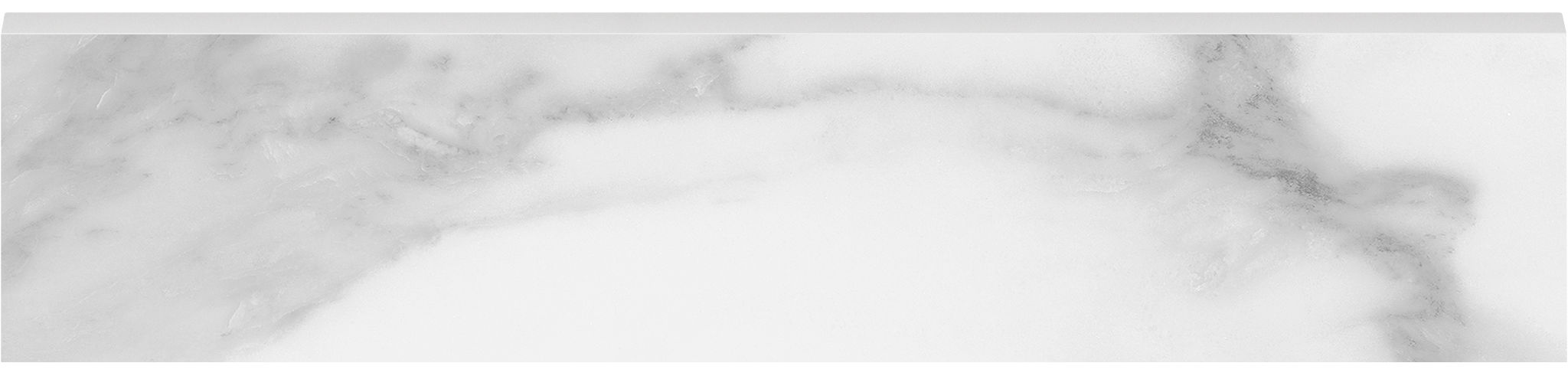 Plata 3x12 Statuario Brina Bullnose Polished | Roma Tile NY