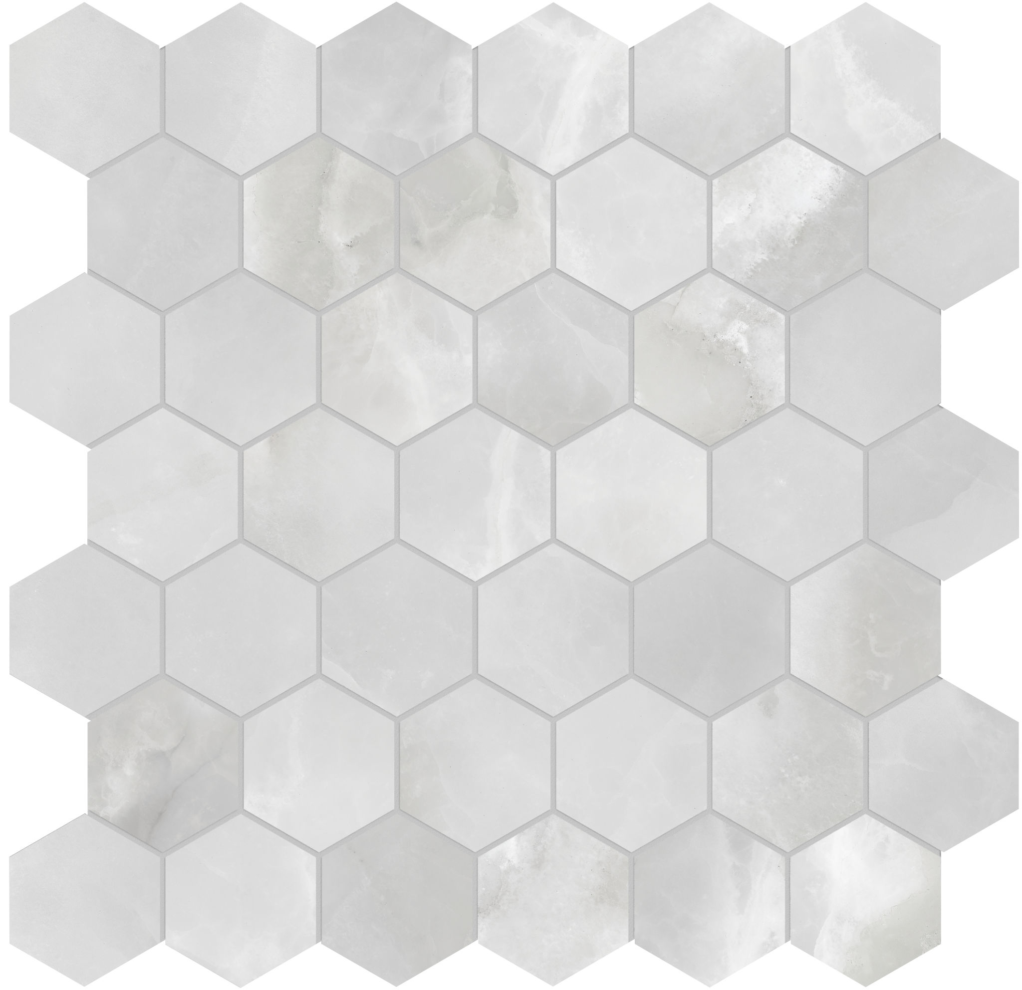 Plata Onyx Crystallo 2 Hexagon Polished | Roma Tile NY