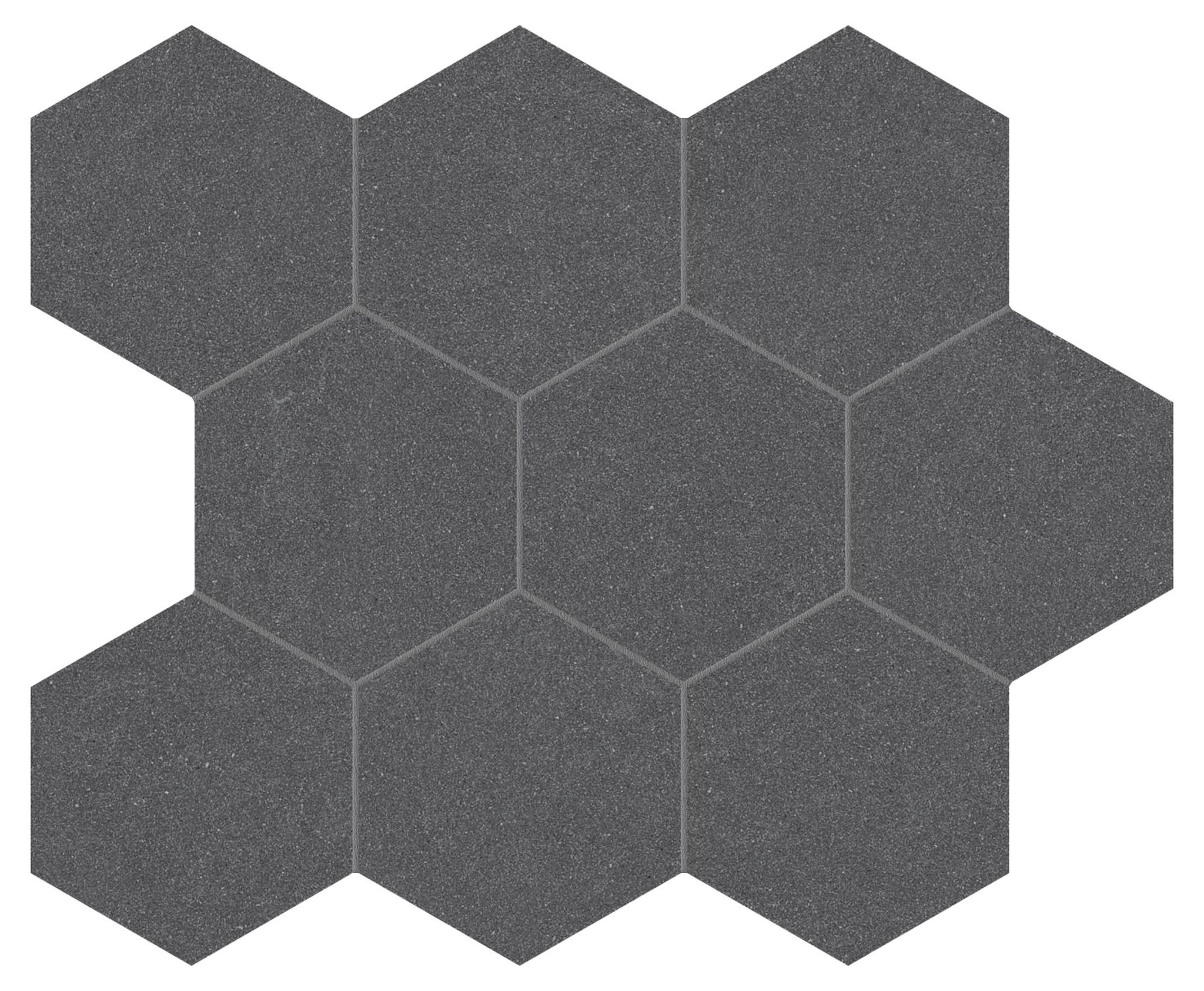 Serena 4" Hex Flint | Roma Tile NY