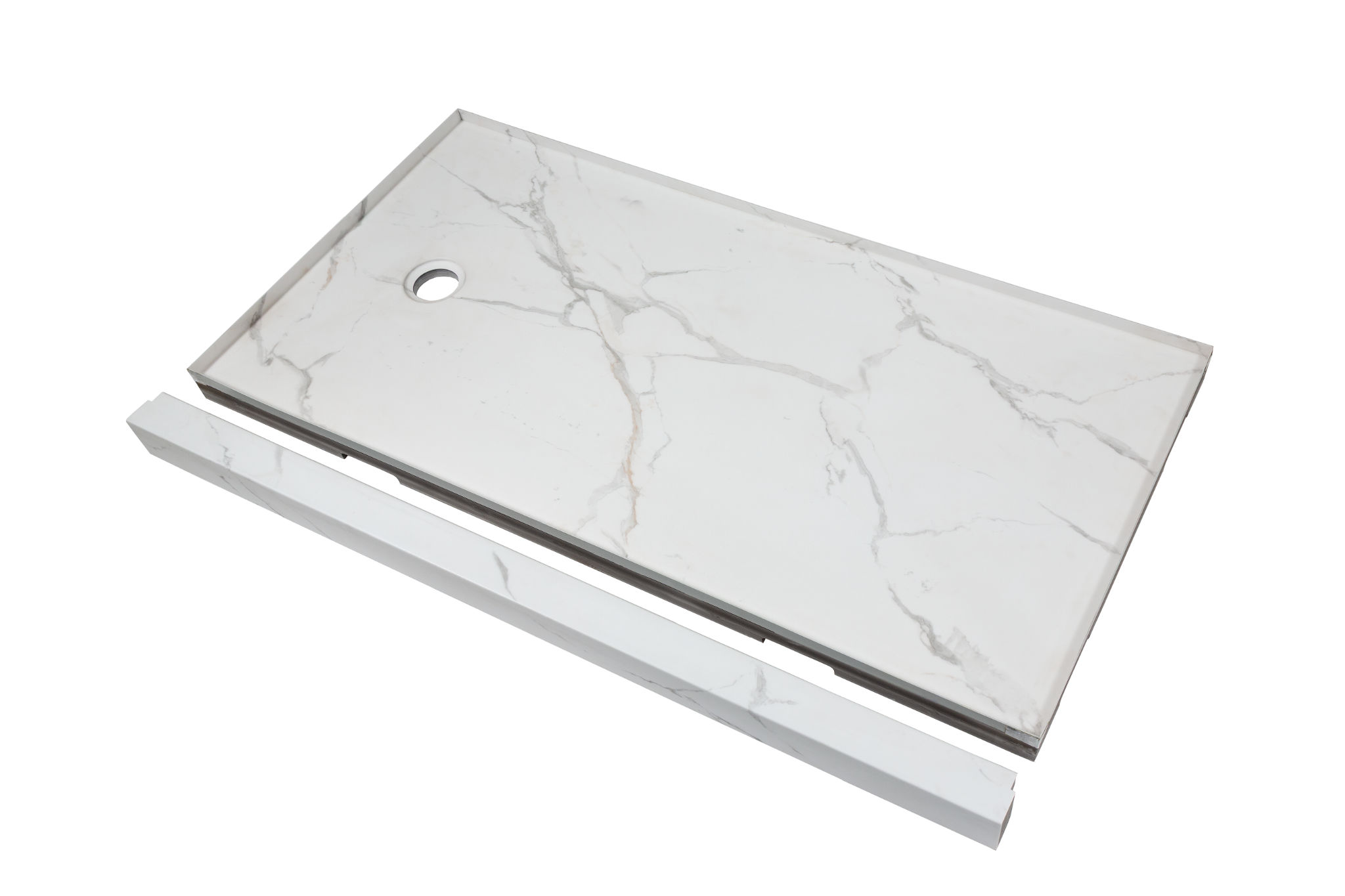 Shower Pan 30x60 Bianco Marble | Roma Tile NY