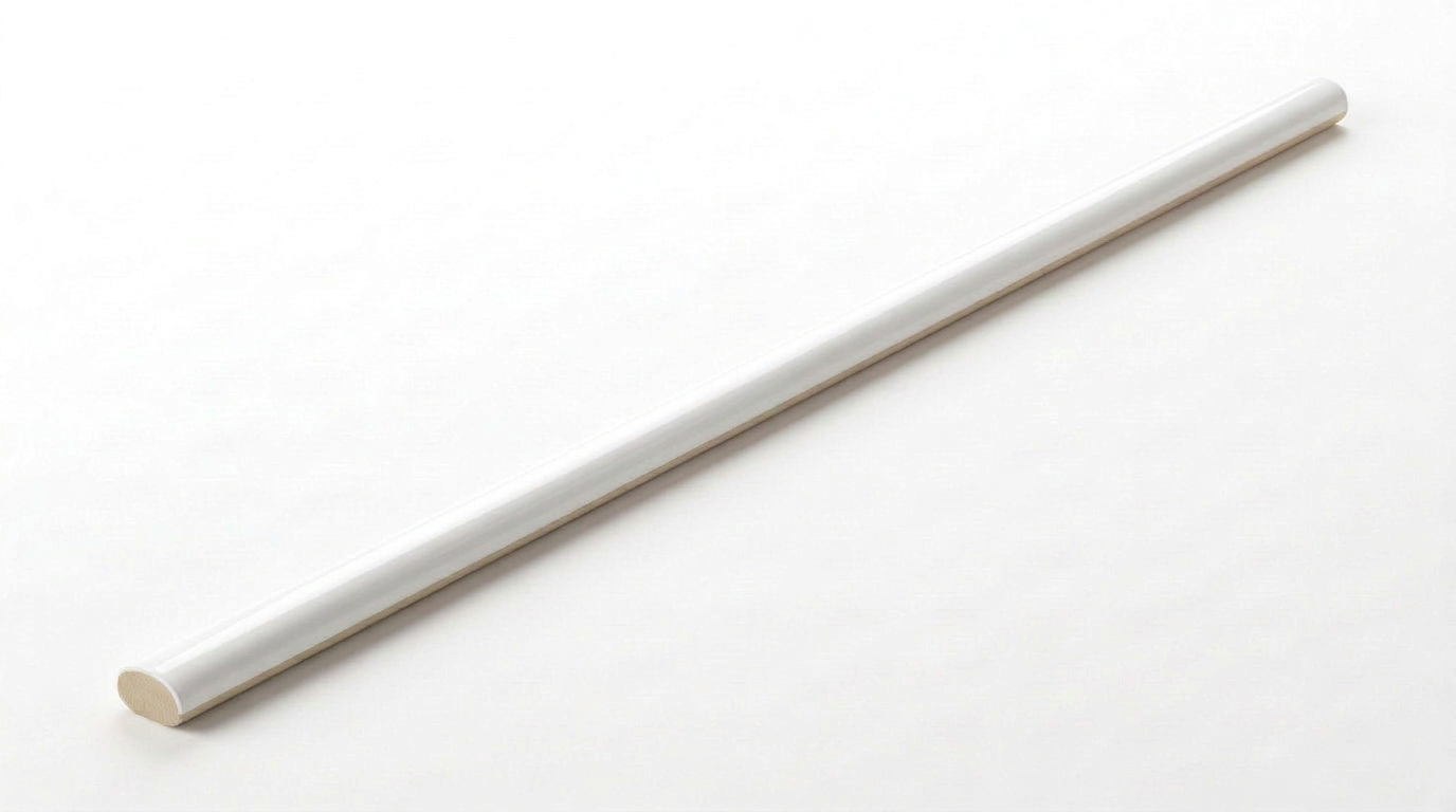 Sausalito 0.39X9 White Gloss Trim | Roma Tile NY
