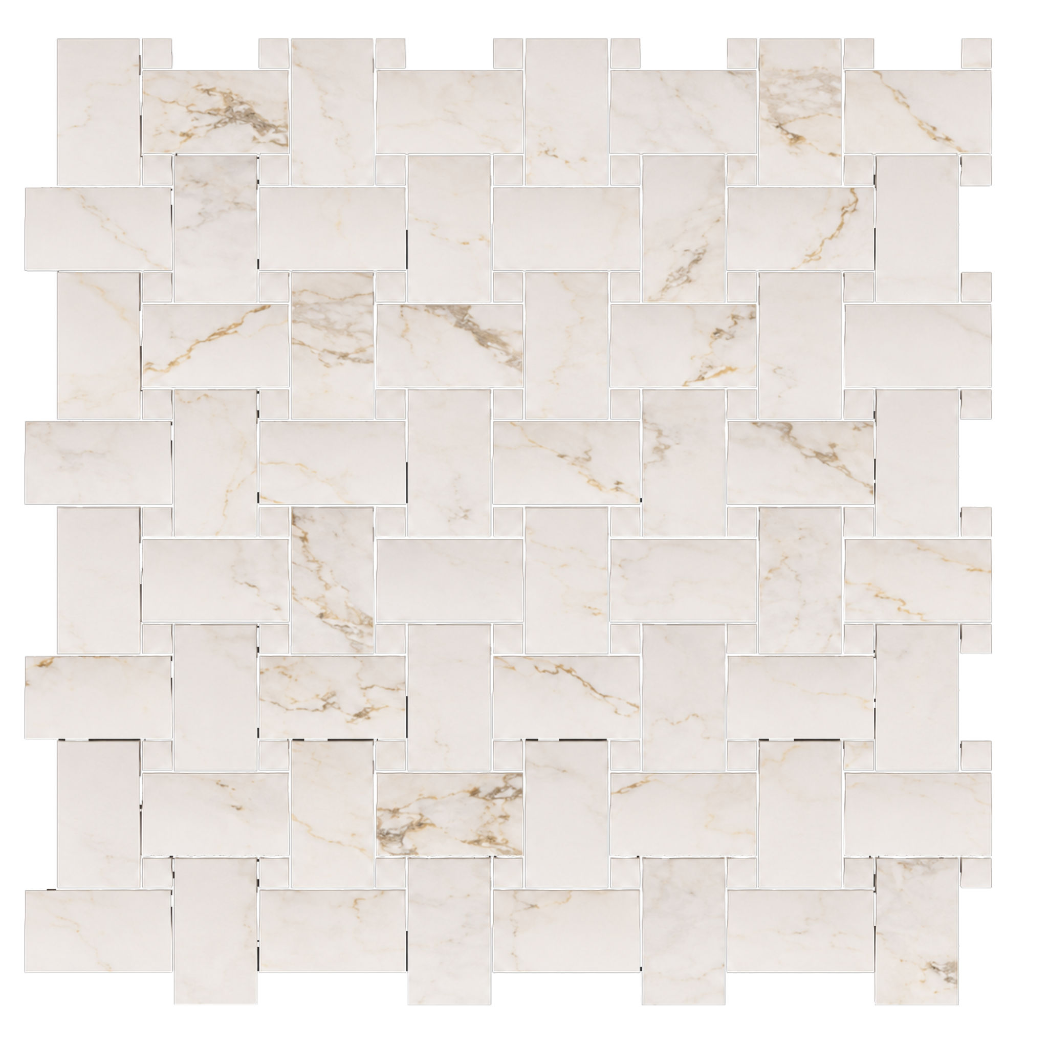 Treasure II Perfect Calacatta 1x2 Basketweave | Roma Tile NY